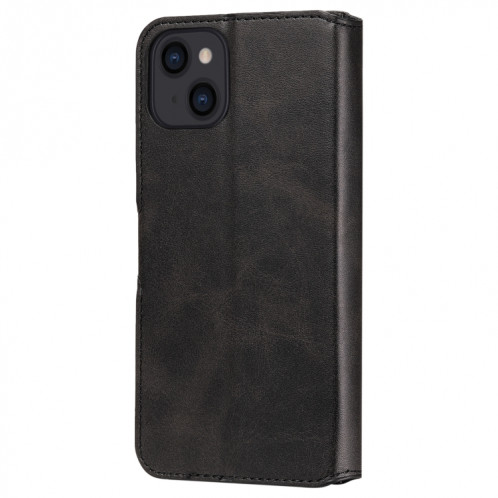 CLASSIC CALF TEXTURE PU + TPU Horizontal Flip Coating Coffret avec porte-cartes et portefeuille pour iPhone 13 (noir) SH602D1957-07
