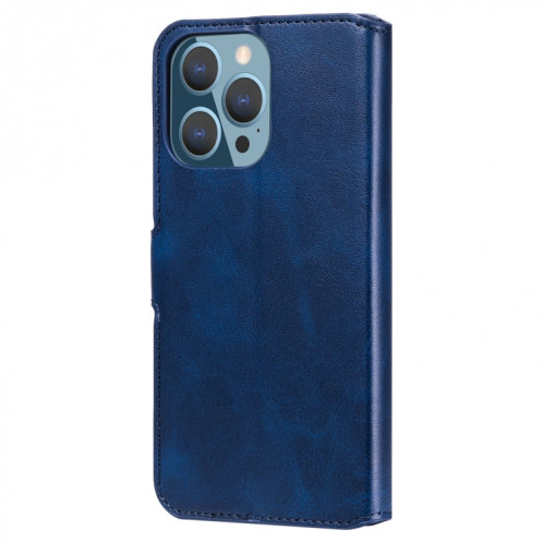 CLASSIC CALF TEXTURE PU + TPU Horizontal Flip Cuir Coating avec porte-cartes et portefeuille pour iPhone 13 Pro (Bleu) SH603A1761-07