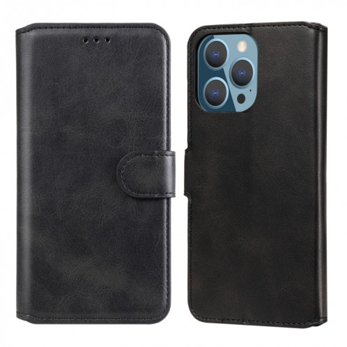 CLASSIC CALF TEXTURE PU + TPU Horizontal Horizontal Coating Boot avec porte-cartes et portefeuille pour iPhone 13 Pro (Noir) SH603D144-07