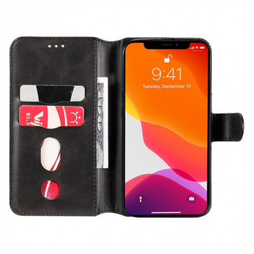 CLASSIC CALF TEXTURE PU + TPU Horizontal Horizontal Coating Boot avec porte-cartes et portefeuille pour iPhone 13 Pro (Noir) SH603D144-07