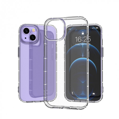 Coque TPU antichoc de couverture complète Airbag à quatre angles pour iPhone 13 (transparent) SH702A1572-07