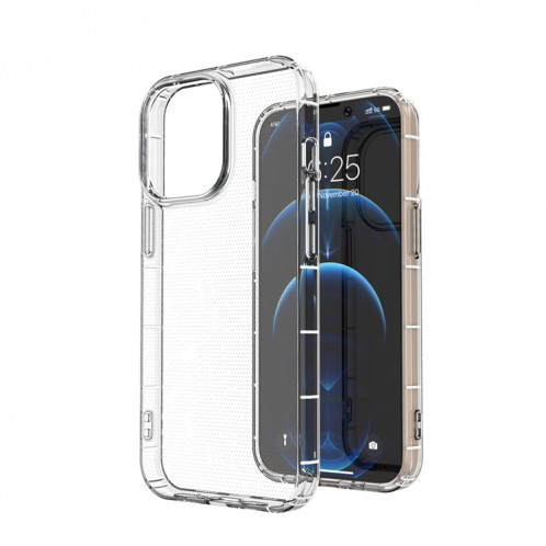 Coque TPU antichoc de couverture complète Airbag à quatre angles pour iPhone 13 Pro (Transparent) SH703A144-07