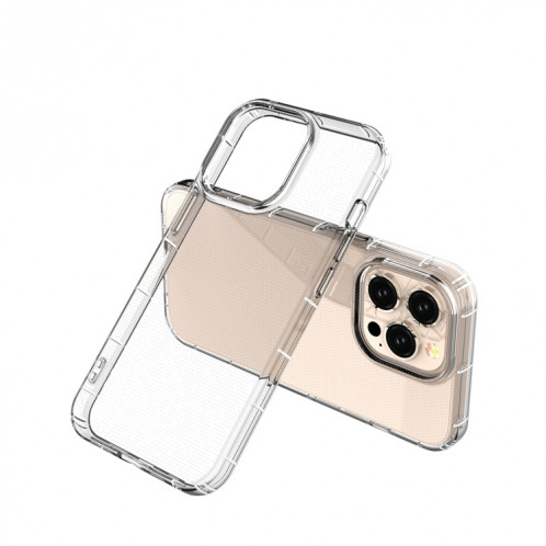 Coque TPU antichoc de couverture complète Airbag à quatre angles pour iPhone 13 Pro (Transparent) SH703A144-07