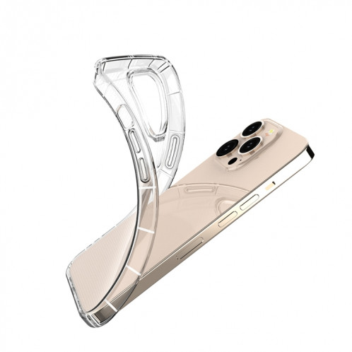 Coque TPU antichoc de couverture complète Airbag à quatre angles pour iPhone 13 Pro (Transparent) SH703A144-07