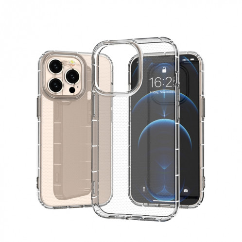 Coque TPU antichoc de couverture complète Airbag à quatre angles pour iPhone 13 Pro (Transparent) SH703A144-07