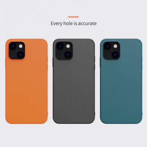Coque pure en cuir de cuir recouvert de cuir antichoc pour iPhone 13 (noir) SH702A1704-07