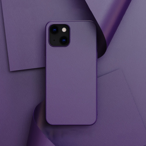 Coque pure en cuir de cuir de la peau pour iPhone 13 Pro (violet) SH703C1643-07