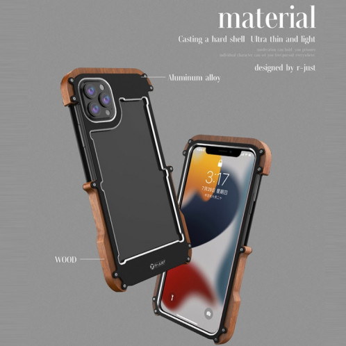 R-Just Ironwood Homme PHOTOWLOW BODP + BOOD BUMPER Cas de protection pour iPhone 13 Pro SR9603515-07