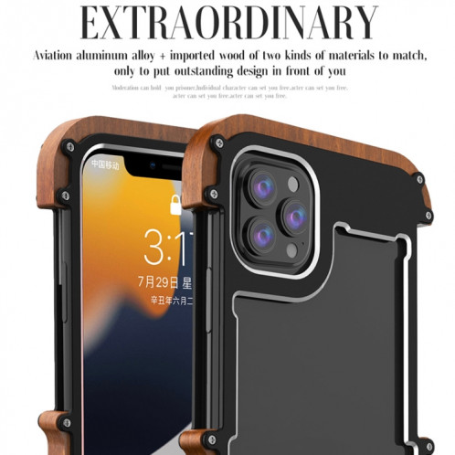 R-Just Ironwood Homme PHOTOWLOW BODP + BOOD BUMPER Cas de protection pour iPhone 13 Pro SR9603515-07