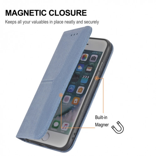 Texture tissée Couture Magnétique Horizontal Horizontal Boîtier en cuir PU avec support & carte Slots & Portefeuille et longe pour iPhone 13 PRO (gris) SH309D1557-07