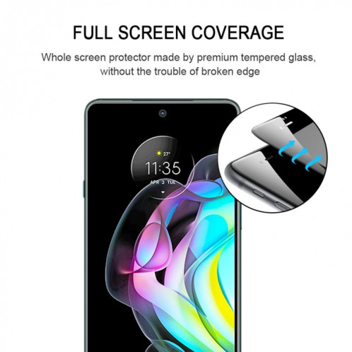 Pour Motorola Edge 20 Film de verre trempé en plein écran complet de colle SH2301439-08