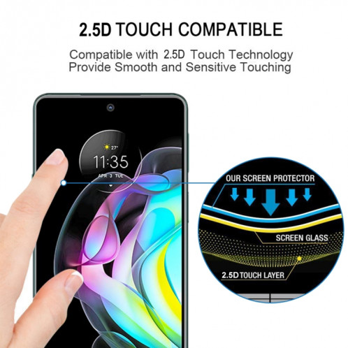 Pour Motorola Edge 20 Film de verre trempé en plein écran complet de colle SH2301439-08