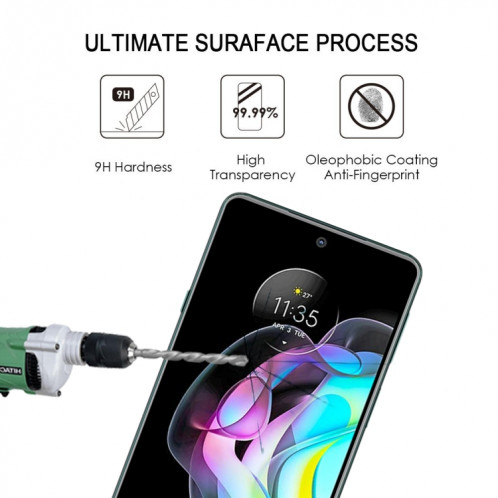 Pour Motorola Edge 20 Film de verre trempé en plein écran complet de colle SH2301439-08