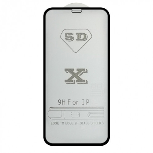 9H 5D pleine colle Plein écran en verre trempé Film pour iPhone 13/13 Pro (Noir) SH902A277-08