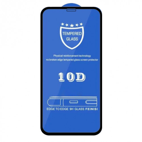 9H 10D Protecteur d'écran en verre trempé en verre trempé pour iPhone 13 Mini (Noir) SH201A69-08