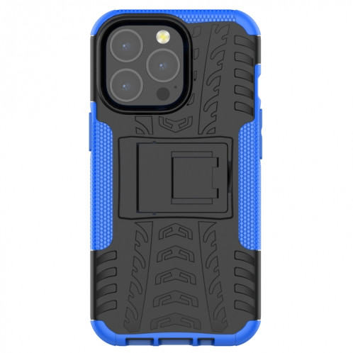 Texture de pneu TPU TPU + PC Cas de protection avec support pour iPhone 13 mini (bleu) SH201B459-07