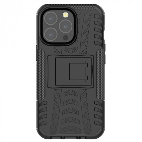 TECT TEXTURE TPU TPU + PC TPU + PC avec support pour iPhone 13 Mini (Noir) SH201D172-07