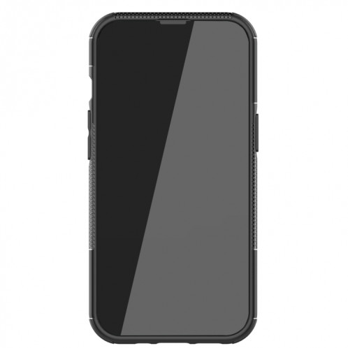 TECT TEXTURE TPU TPU + PC TPU + PC avec support pour iPhone 13 Mini (Noir) SH201D172-07