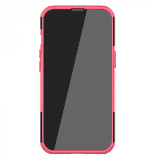 Texture de pneu TPU TPU + PC Cas de protection avec support pour iPhone 13 (rose) SH202G1847-07