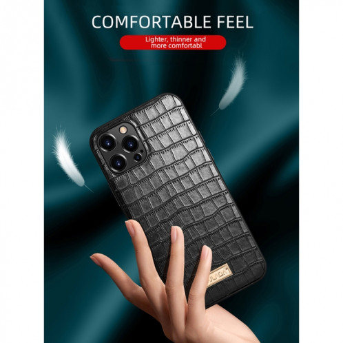 Sulada Crocodile Texture TPU Cas de protection pour iPhone 13 (rouge) SS302A704-07