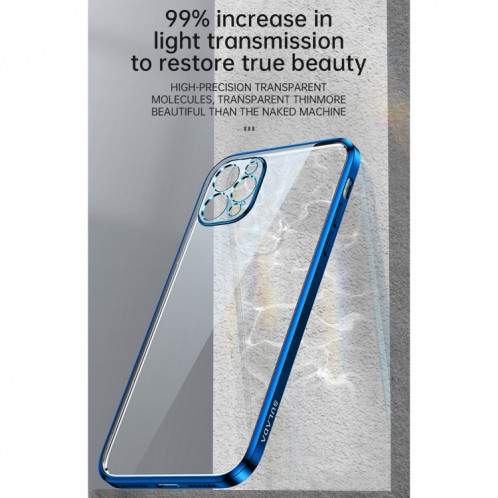 Cadre de bord de silicone Sulada élastique + cas anti-chute TPU tout compris pour iPhone 13 Pro (Bleu) SS803C515-07