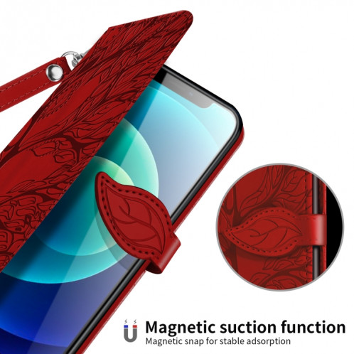 VIE D'ESCOSSEMABLES D'ESCOSSING Horizontal Flip Cuir Case avec support & Card Slot & Portefeuille et cadre photo et longe pour iPhone 13 Pro (rouge) SH603C1478-07