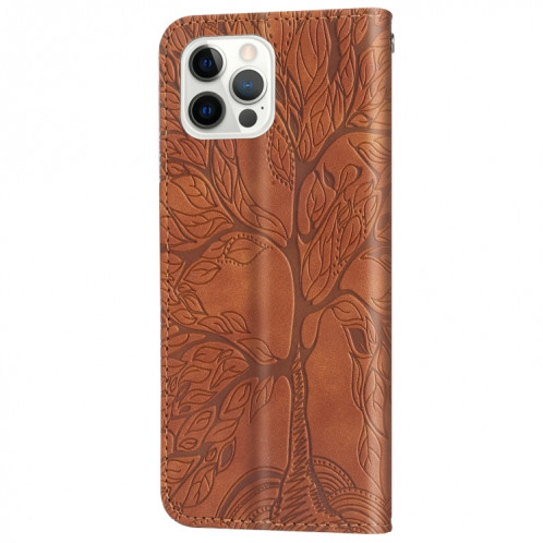 VIE D'ESCOSSING TRANCHE PATTURE Horizontal Flip Cuir Coffret avec support & Card Slot & Portefeuille et cadre photo et longe pour iPhone 13 PRO (Brown) SH603E969-07