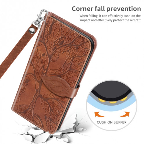 VIE D'ESCOSSING TRANCHE PATTURE Horizontal Flip Cuir Coffret avec support & Card Slot & Portefeuille et cadre photo et longe pour iPhone 13 PRO (Brown) SH603E969-07