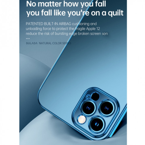 Etui de protection TPU ultra-mince ultra-mince de l'électroplastie Sulada pour iPhone 13 (bleu) SS801B1340-08
