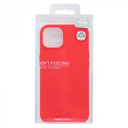 Coque souple liquide TPU Soft Soft TPU pour iPhone 13 Pro (rouge) SG903A1222-07