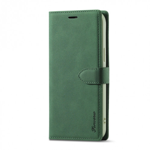 Forwenw F1 Série Matte Matte Strong Magnétisme Horizontal Flip Cuir Case avec support & Card Slots & Portefeuille et cadre photo pour iPhone 13 Pro (Vert) SF403B1716-07