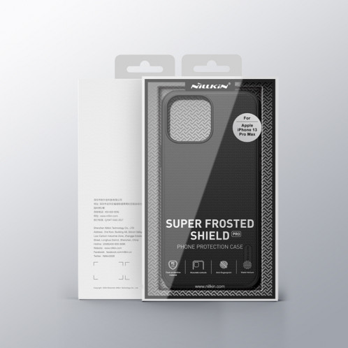 Nillkin super givré Shield Pro PC + TPU Cas de protection pour iPhone 13 Pro (Noir) SN503A587-09