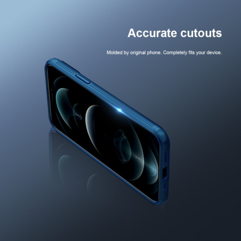 Nillkin Black Miroir Pro Series Camshaield Couverture complète Case de téléphone résistant à la poussière anti-poussière pour iPhone 13 Pro (Bleu) SN903B1821-08