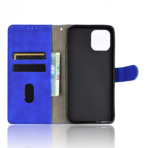 Couleur solide SHOKLE SELECTE Boucle magnétique Horizontal Flip Valf Texture PU Coque en Cuir avec support & Card Slots & Portefeuille pour iPhone 13 Pro (Bleu) SH002B848-06