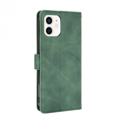 Couleur de couleur unie Senteuse Boucle magnétique Horizontale Flip Texture de veau PU Coque en cuir PU avec support & carte Slots & Portefeuille pour iPhone 13 Pro (Vert) SH002C784-06