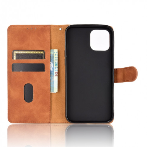 Couleur solide SHOKLE SELECTE Boucle magnétique Horizontale Flip Valf Texture PU Coque en cuir avec support & Card Slots & Portefeuille pour iPhone 13 PRO (Brown) SH002E145-06