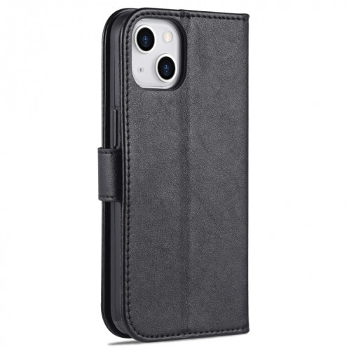 AZNS Texture en peau de mouton Texture Horizontal Horizontal Flip Coating avec porte-cartes et portefeuille pour iPhone 13 (noir) SA401A662-07