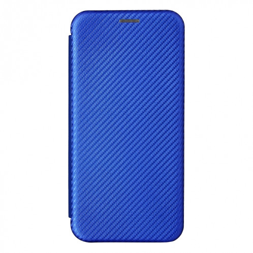 Texture de fibre de carbone Magnétique Horizontal Horizontal TPU + PC + Coque en cuir PU avec emplacement de carte pour iPhone 13 Pro (Bleu) SH602C1534-07