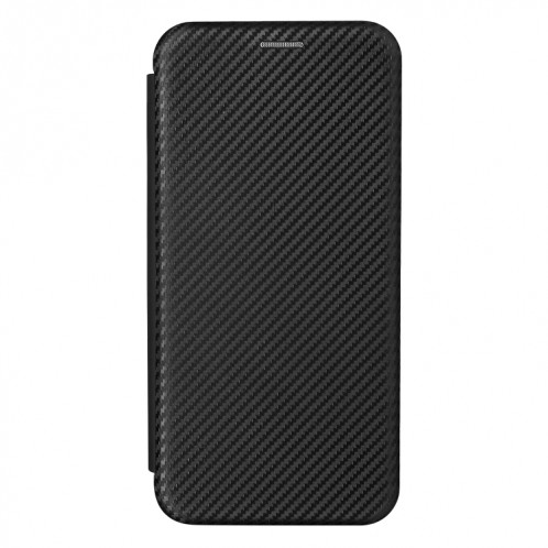 Texture de fibre de carbone Magnétique Horizontal Horizontal TPU + PC + Coque en cuir PU avec emplacement de carte pour iPhone 13 Pro (Noir) SH602E827-07