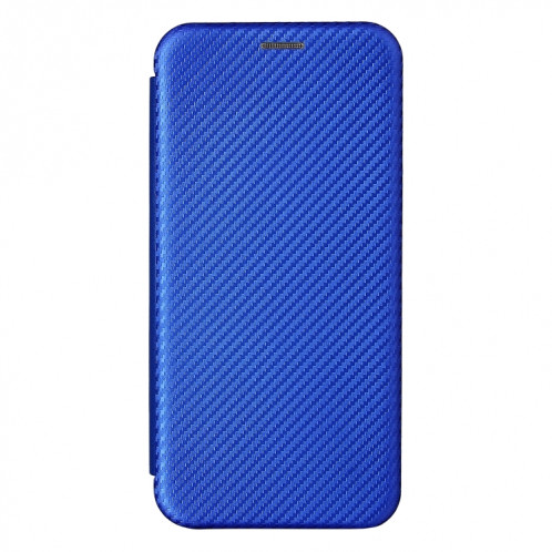 Texture de fibre de carbone Magnétique Horizontal Horizontal TPU + PC + Coque en cuir PU avec emplacement de carte pour iPhone 13 (bleu) SH603C259-07