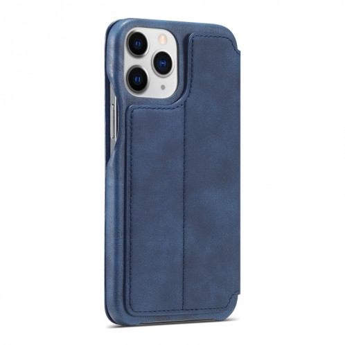 LC.IMEEKE HON HON Série Ancienne Série Horizontale Flip Coating avec support et emplacement de carte pour iPhone 13 Pro (Bleu) SL803D1163-07