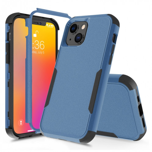 TPU TPU + PC TPU + TPU + PC pour iPhone 13 (bleu royal + noir) SH002C1349-06