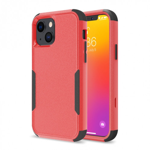 Boîte de protection TPU + PC TPU + PC TPU + pour iPhone 13 (rouge + noir) SH002H703-06