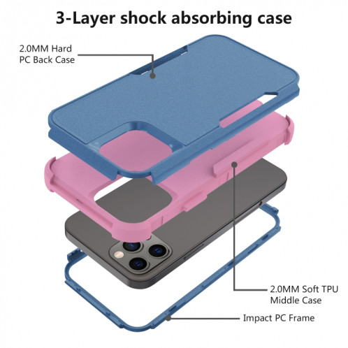 Coque de protection TPU + PC TPU + PC TPU + PC (bleu royal + rose) SH003B909-06