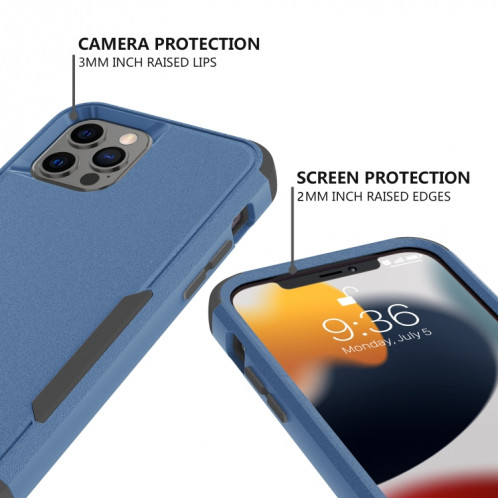 TPU TPU + TPU + PC TPUT-PC pour iPhone 13 Pro (Blue Royal + Black) SH003C1790-06