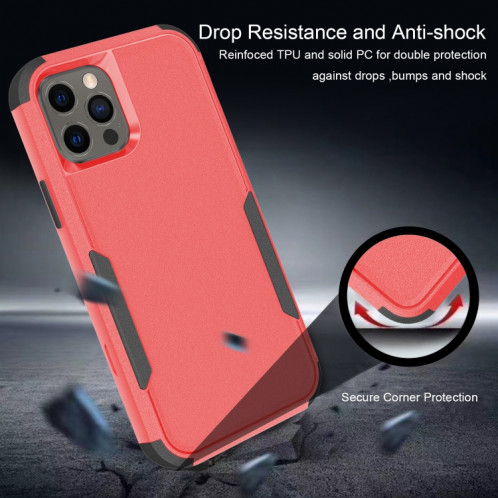 TPU TPU + PC TPU + PC TPUT pour iPhone 13 Pro (rouge + noir) SH003H1045-06