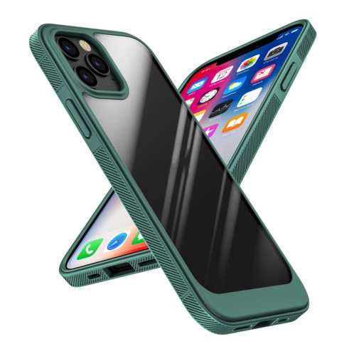 Étui de protection TPU + PC antichoc pour iPhone 13 (vert foncé) SH02DG1729-07