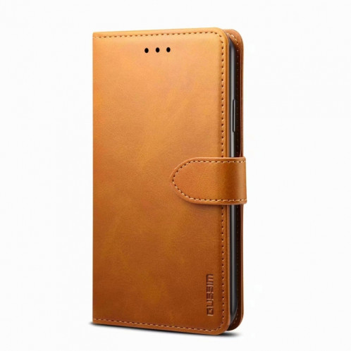 GUSSIM Business Style Horizontal Flip Cuir Coffret avec porte-cartes et portefeuille pour iPhone 13 (Kaki) SG402E1916-07