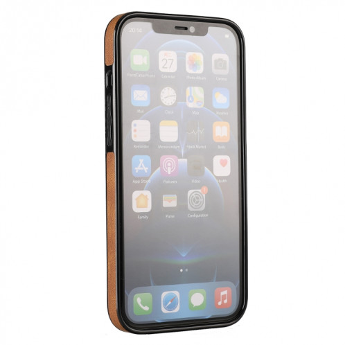 Boîtier protecteur ultra-mince antichoc avec support et métal Fonction magnétique pour iPhone 13 Pro (Brown) SH903C1871-07