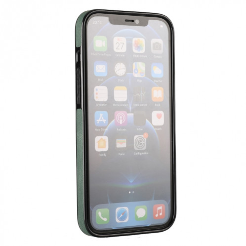 Boîtier de protection anti-achats ultra-mince avec support et fonction magnétique métallique pour iPhone 13 Pro (vert) SH903D593-07